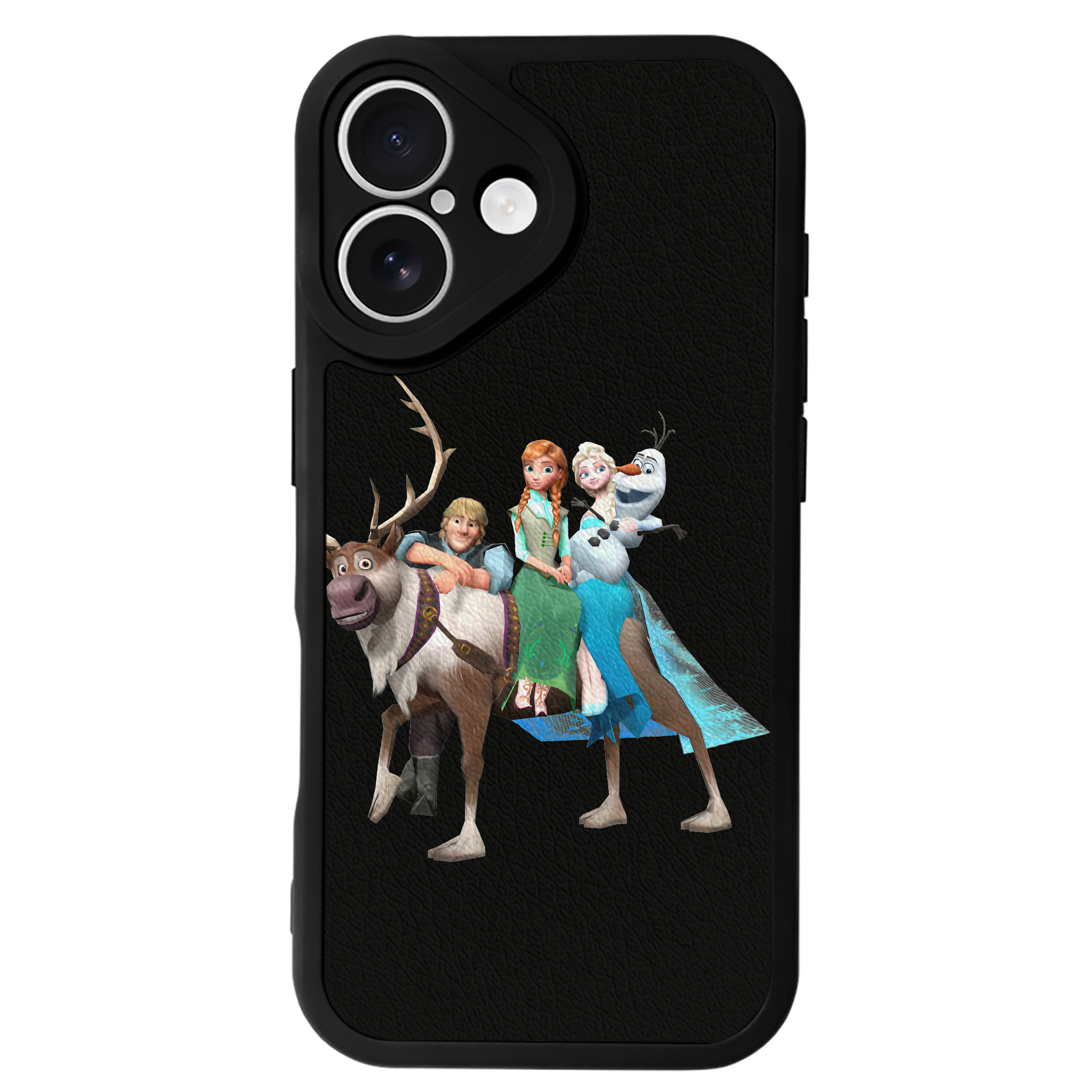 （画像用） アナと雪の女王 アンナ エルサ Frozen Anna Elsa 【iPhone 16シリーズ対応】シリコンスマホケース（レザー調） 材質：シリコン
